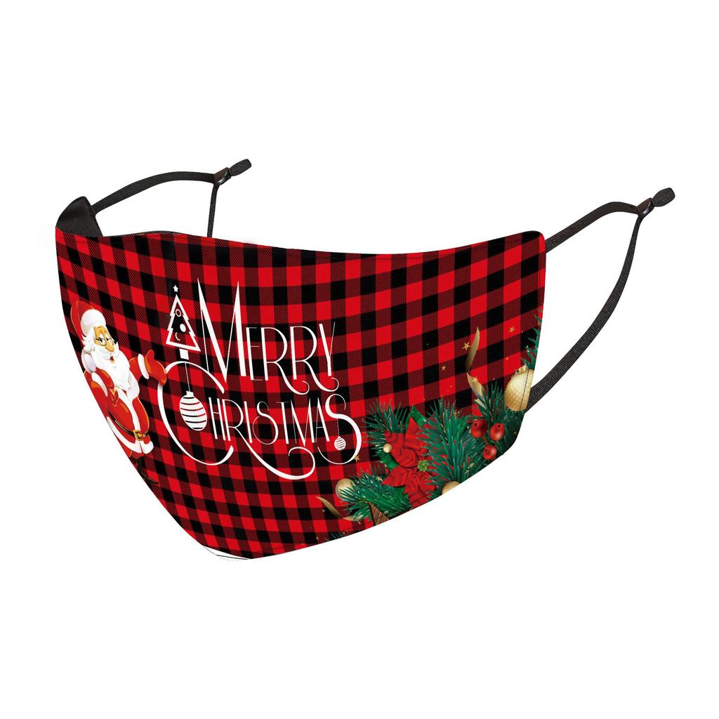 Christmas Man Digital Print Anti-Fog Mask with PM2.5 Filter Slot