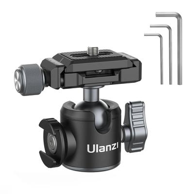 ULANZI Ball Lbs Load Screw Cold Aluminum for Video Cameras and Includes Hex Wrench U-80L Head, Arca-Swiss Compatible, 360-Degree Adjustable, Compact,