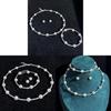 Artificial Pearl Jewelry Set With Cz Diamonds For Elegant Women Spring Collection