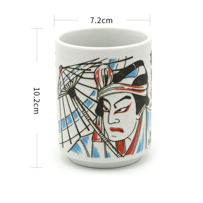 Japanese Style Ceramic Mugs 300ml Tea Wine Sushi Sake Cup Restaurant Decor Water Cup Coffee Mug Tea Cup Asian Culture Gift