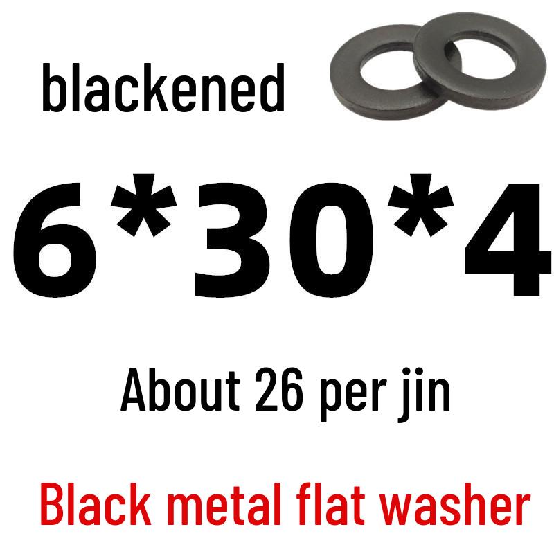 Thickened Black Iron Flat Washer for Screws, Non-standard Round Design