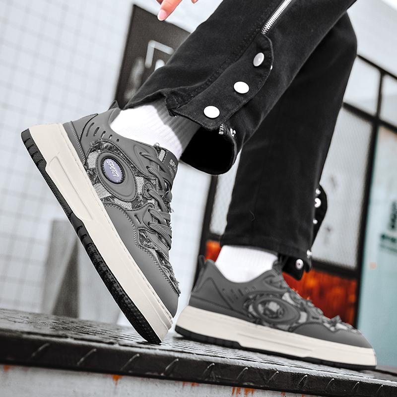 Men's Fashion Casual Breathable Shoes Lace-up Flat Shoes 38-44