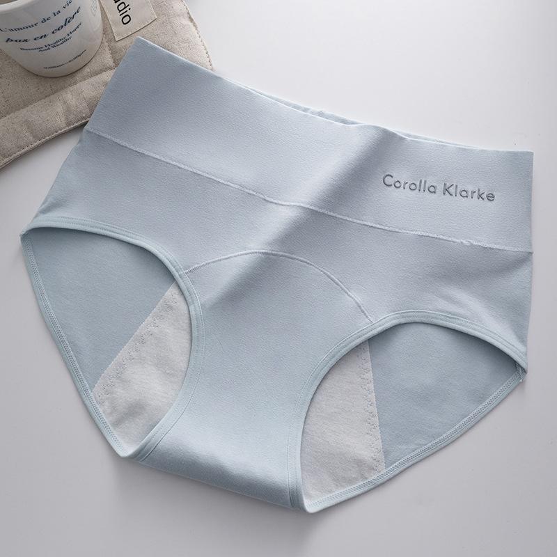 Plus Size Female Pure Cotton Menstrual Period Leakproof Middle Waist Triangle Briefs