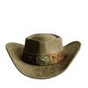 Heart Shaped Cowboy Hat Horse Head Leather Accessory Western Cowboy Hats Vintage Big-edge Gentleman Cowgirl Jazz Hat Holidays