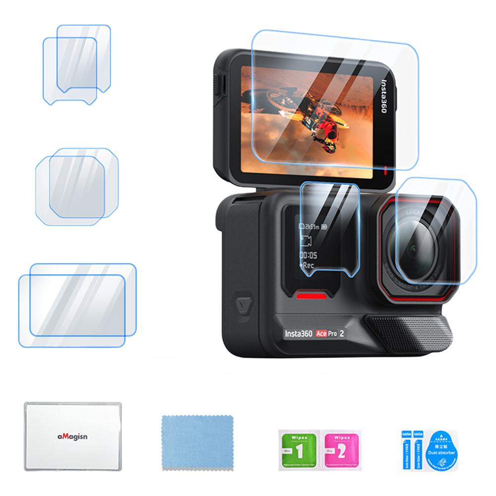 Tempered Glass Protection Glass Film Ultra HD Camera Lens Protector Glass Film for Insta360 Ace Pro 2 Protection Accessories Set
