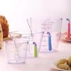 3pcs/set Stackable Plastic Measuring Cups Set Clear with Scales Baking Measuring Cup Non-slip Handle V-shaped Flow Guide