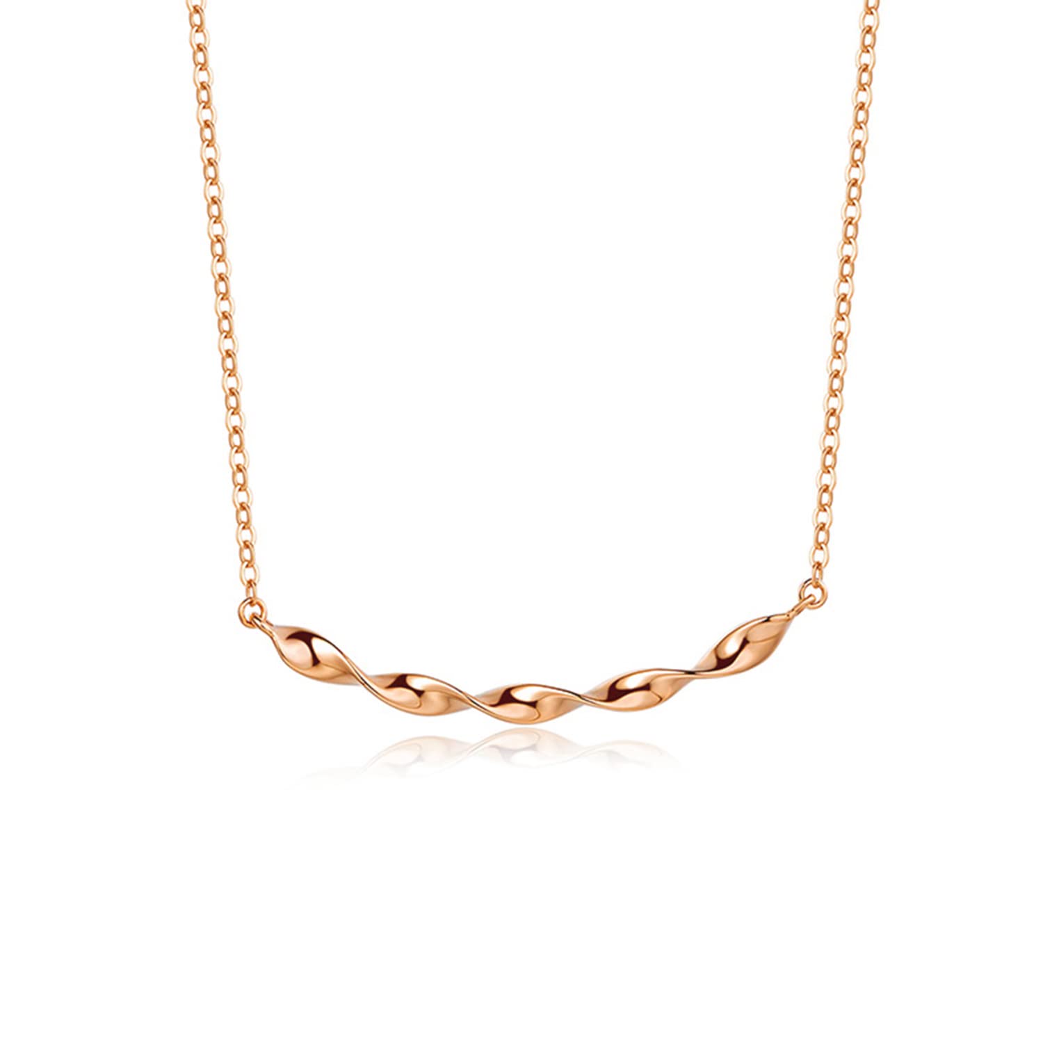 

FANCIME 18K Pink Gold Necklace for Spiral Gift Perfect for or any other special Women, Dangle, Wrapped, Birthdays, Anniversaries, Mother s Day,