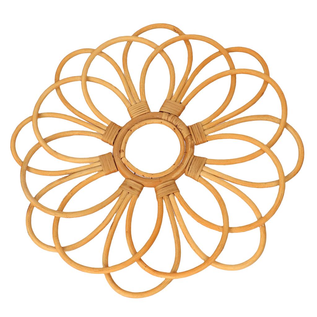 Wall Hanging Rattan Decor 42cm Exquisite Woven Retro Rattan Flower Wall Hanging Art for Living Room