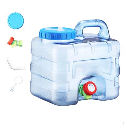 Camping Water Container with Faucet Bucket 10cm Opening Mouth Reusable Food Grade PC Material