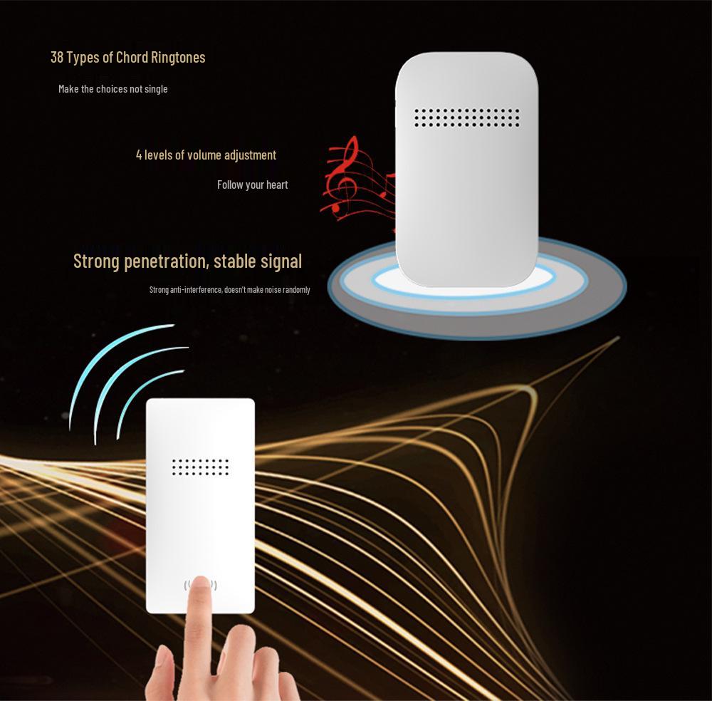 Self-Powered Wireless Digital Doorbell: Long-Distance, Waterproof, AC Powered, Ideal for Home Use