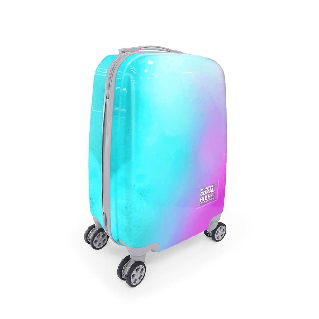 coral high Bunt gemusterter Handgepäckkoffer (50cm) 16535