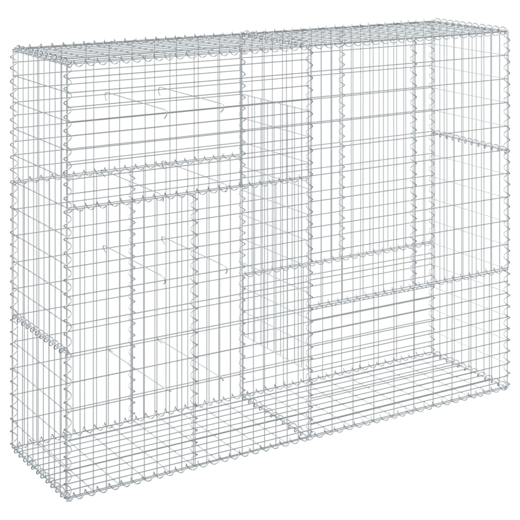 Gabion with Lid 200x50x150 Cm Galvanized Iron