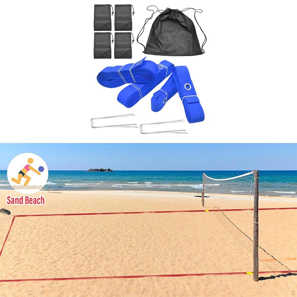 Linien-Set für Beachvolleyball 52,5 Fuß und 26,2 mit Sandsäcken