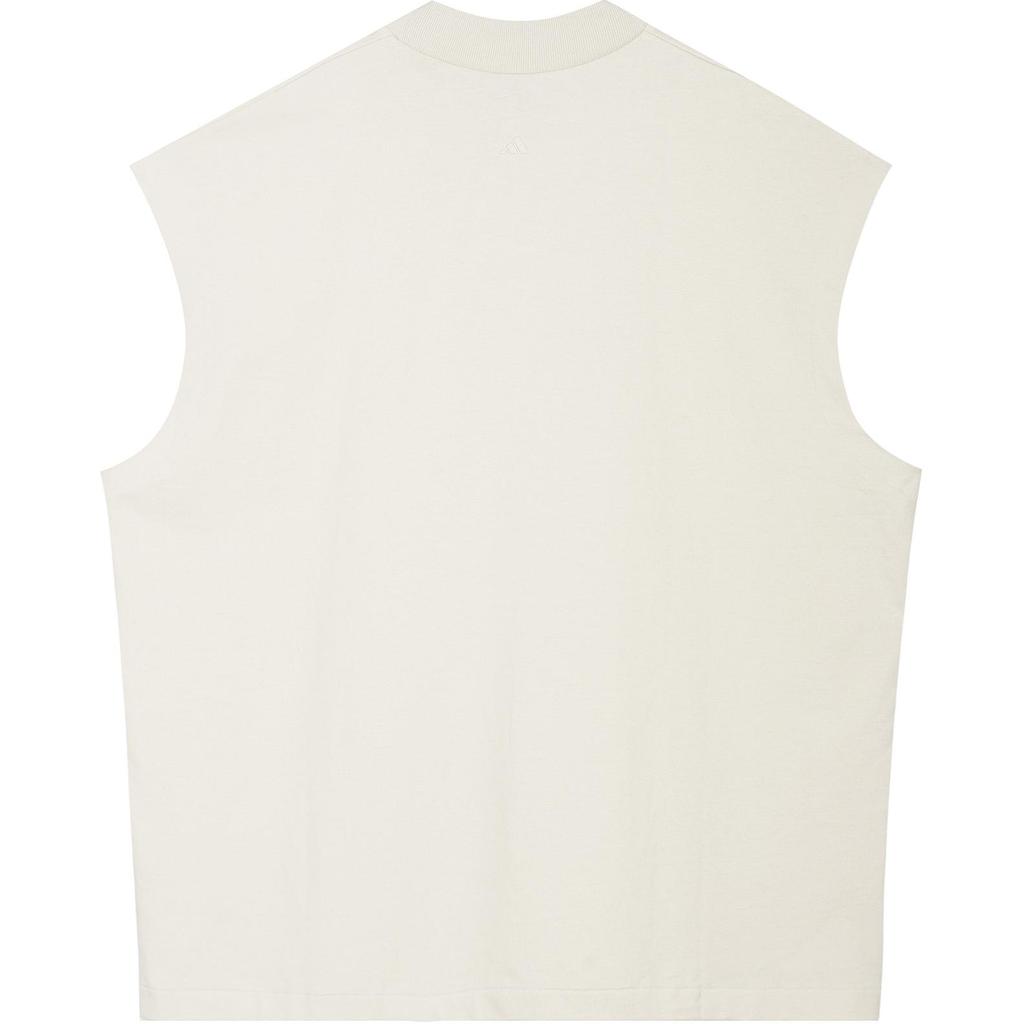 Adidas Originals Chapter 02 Vintage Basketball Tank Top with Logo Print Unisex Tops Alum-Earth-Brown IK0004