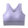 Traceless all-in-one sports underwear women's fixed cup bra thin fitness shockproof running yoga bra vest type