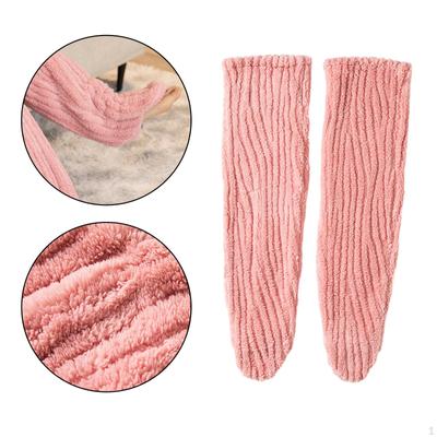 Overknee-hohe Fuzzy-Socken, Slipper-Stiefel-Fleece, warme Damen-Oberschenkel-Beinlinge