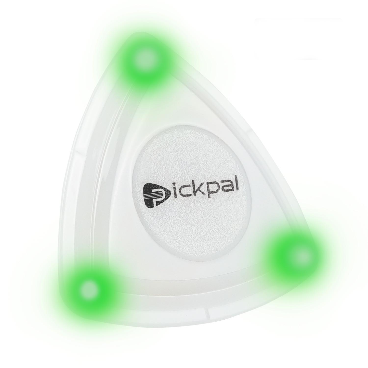 Svítící LED trsátko na kytaru: PICKPAL pro akustické a elektrické kytary, tříbarevné světlo