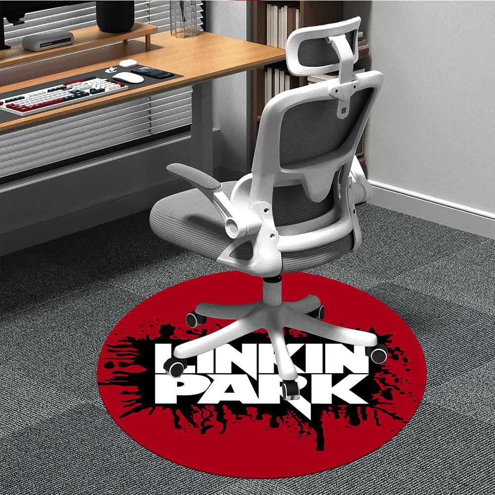 

1pcLinkin Papk Band Office Round Area Rug, Indoor Mat Suitable For Office, Bedroom Living Room Home Decor, Room Deco, Offic a0928150 80cm by 80cm