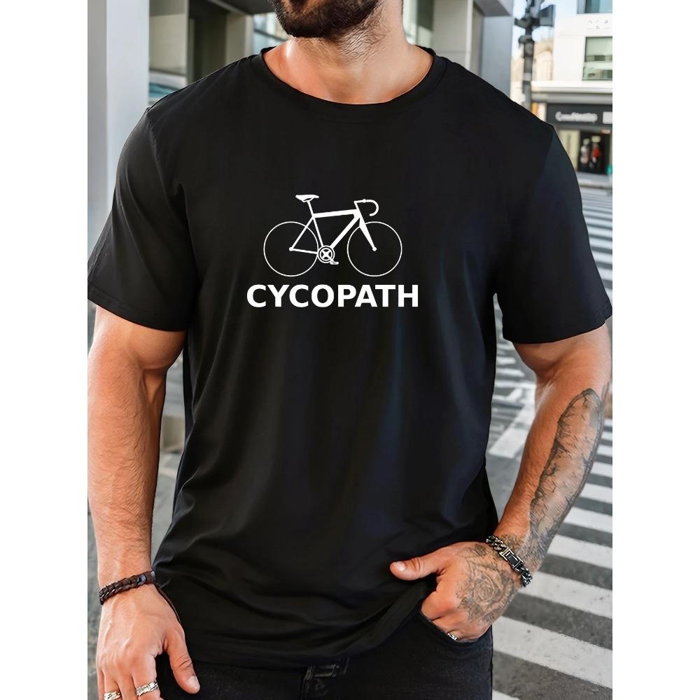 Men's CYCOPATH pattern summer casual crew neck short T-shirt