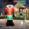 Nutcracker Inflatable Outdoor 8ft Waterproof LED Lights Decor Christmas Yard Inflatables For Family Friends Indoor Party Holiday