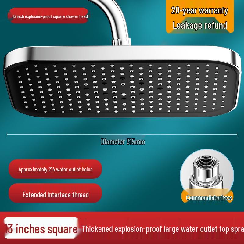 Pressurized Shower Head Booster Set for Hotel & Home Bathing