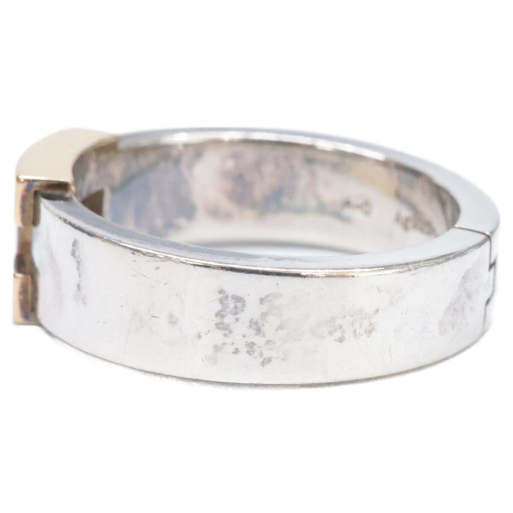 HERMES 925 x 750 New Hercules Ring ring 50 Silver / Yellow GoldUsed