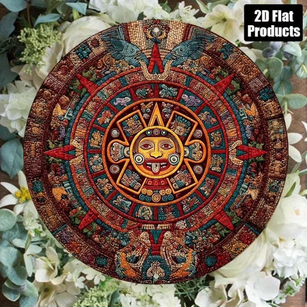 Tin Art Painting Metal Wall Decor 20x20cm Handmade Craft Home Decorative Plate