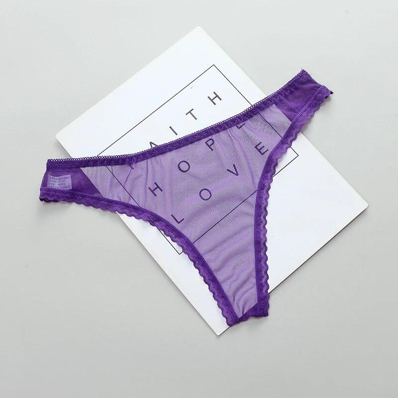 Sexy Women's Panties Lingerie G String Thongs Lace Underwear Female Perspective Women's Thong Sheer Panties Transparent Knickers