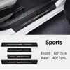 Car Door Plate Sill Scuff Cover Anti Scratch Sticker Protector Accessories Black