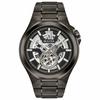 BULOVA 98A179 Klasické Automatické Gunmetal Skeleton Ciferník Automatické Pánske Hodinky