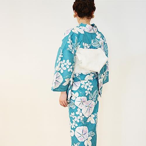Half-width Obi [Asanoha] for Hakama and Yukata, Single-Layer Kimono, Simple, Solid Color, Half-width Obi (Azalea Green)