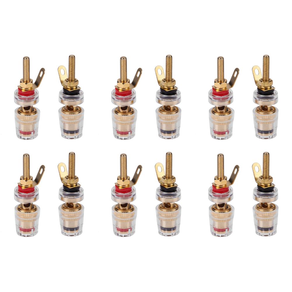 2-20Pcs Brass Crystal Binding Post for Thread Audio Speaker Amplifier Banana Plug 4mm Jack Terminals Connector Easy installat