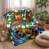 Sports Ball Chaos Theme blanket Lightweight Warm Flannel Blanket Decorative Throw Blanket for Home Decoration