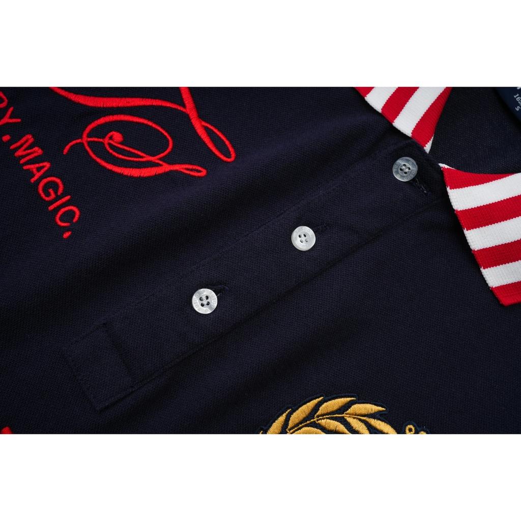 STORN Nuova Polo da Uomo Manica Lunga Blu Reale Sport Tempo Libero Moda Cotone Puro Vestibilità Slim Spaccato