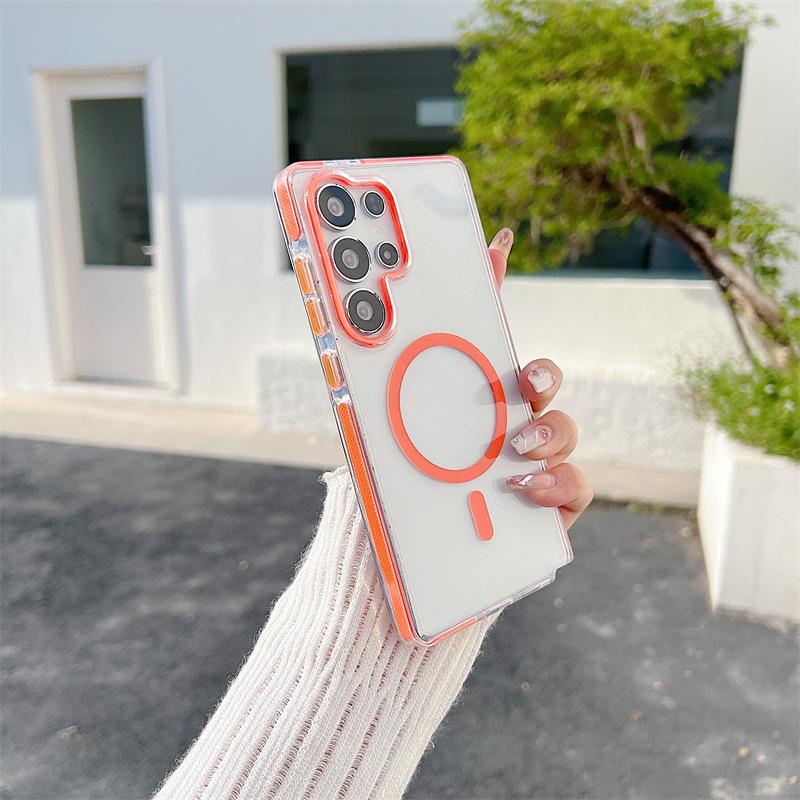 Applicable To Samsung S26Ultra Star Magnetic Mobile Phone Case S25Ultra Transparent A57 Anti-drop A37 Protective Case