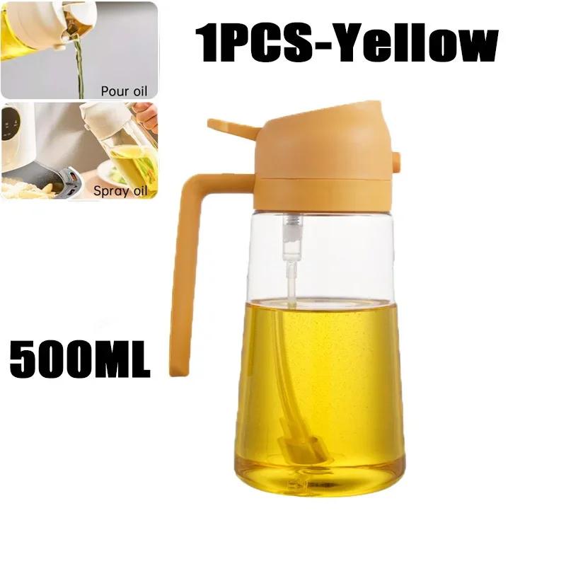 2 In 1 Kitchen Oils Sprayer Olive Oil Spray Plastic Bottle Vinegar Dispenser Kitchen Oil Diffuser Accessories Camping Baking Pic
