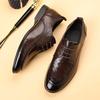 Head Layer Cowhide Casual Business Leather Shoes with Soft Sole and Soft Surface for Formal Wear Men's Breathable British Lace Up Men's Shoes