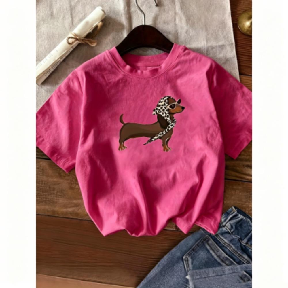 Zomer 11 Kleuren Dier Hond Print Kinder T-shirts Mode Straat Korte Mouw Buiten Casual Tops Jongen en Meisjes T-shirts Top