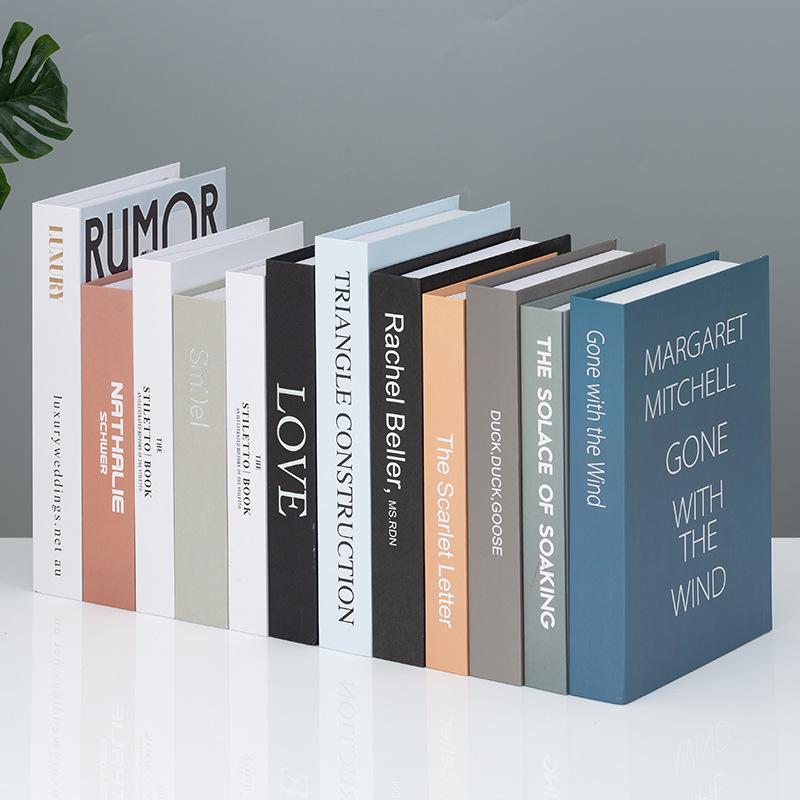 Nordic Minimalist Decorative Bookshelf Props for Modern Living Room and Wine Cabinet Display