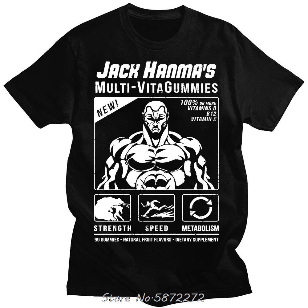 Baki The Grappler Anime Unisex T-Shirt Yujiro Hanma Lässiges Unisex Baumwoll-T-Shirt Kleidung Für Teenager Klassisches Punk-T-Shirt T-Shirt Kleidung