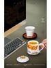 Four-Piece Ceramic Mug Set: Ice Jade Porcelain Tea & Water Separation Cup with Lid - Ideal Business Gift