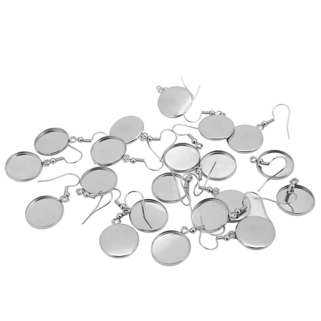 20 ks Náušnicové lůžko Ocelová barva 16 mm Částečně připravené výrobky Šperky DIY Příslušenství pro