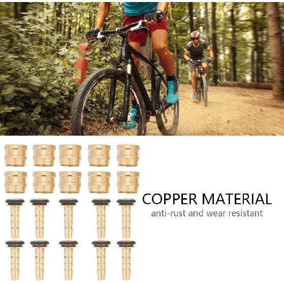 Connecting Insert Kit for Hydraulic Disc Brake Hose - Olive and Mountain Barb, Brass Connection