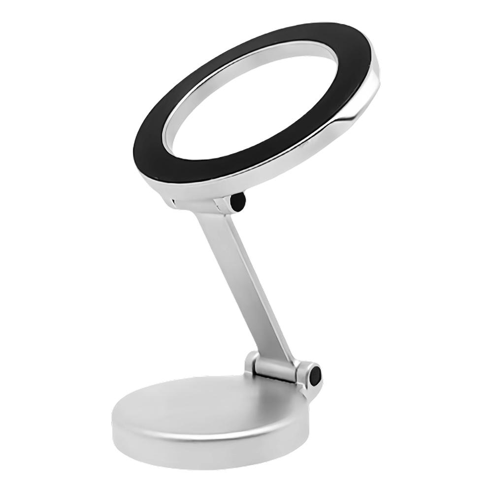 

Для автомобильного крепления MagSafe, автомобильный кронштейн для телефона, вращающийся на 360 градусов, складная подставка для телефона, поддержка смартфона для телефона 4–7,2 дюйма серебряный