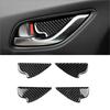 4Pcs Carbon Fiber Car Inner Door Bowl Panel Cover Trim For Mazda CX-5 2017-2024