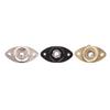 1Set Metal Concave Output Jack Plate Socket & Screws For Electric Guitar Replacement Oval Electric Guitar Pickup Accessories