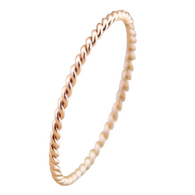 Trendy Japanese-Korean Titanium Steel Ring for Women – Personalized Pinky or Index Finger Twist Jewelry