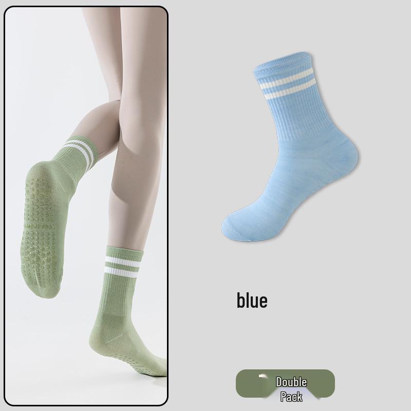Women's Non-Slip Mid-Calf Yoga Socks for Dance, Pilates & Fitness