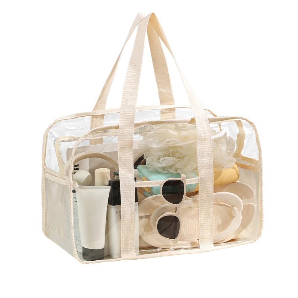 Large Capacity Swimming Storage Bag Waterproof Beach Handbag Simple Transparent Makeup Bag  Fitness