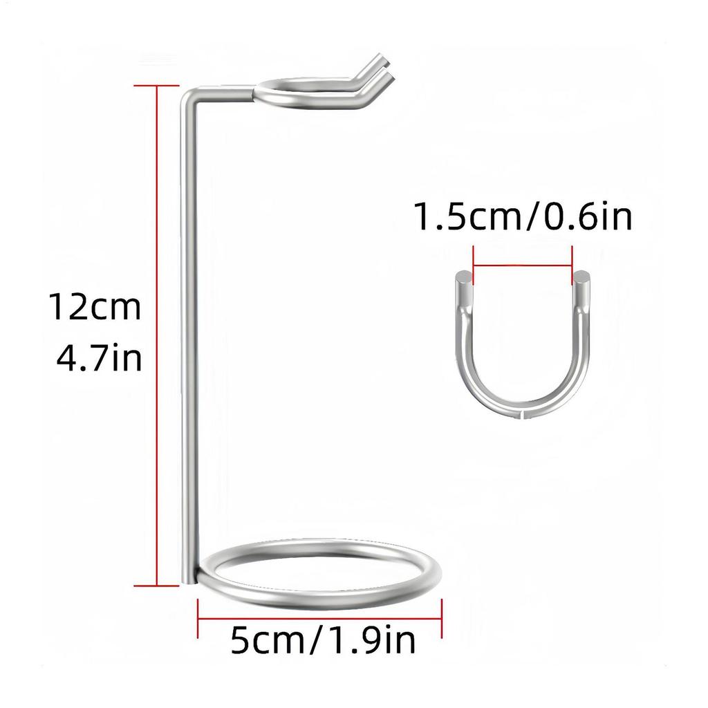Shaver Holder for Men Stainless Steel Shaver Stand Support Display Stand Storage Rack Long Handle Shaving Portable Counter